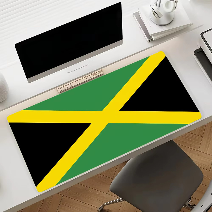 Jamaica Mauspad Groß Multicolour Rutschfeste Wasserdichte Gaming Matte mit Genähtem Rand für Büro und Gaming - Bild 4