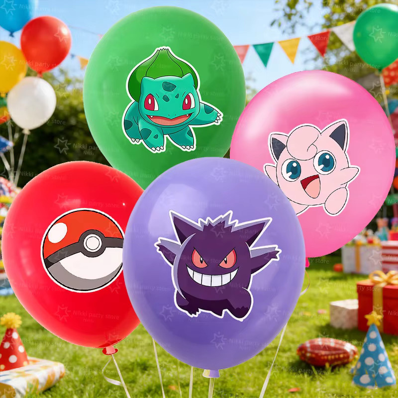 TAKARA TOMY Pokemon Pikachu Latexballons für Kindergeburtstage, Mehrfarbig, Durchmesser: 30,48 cm - Bild 2