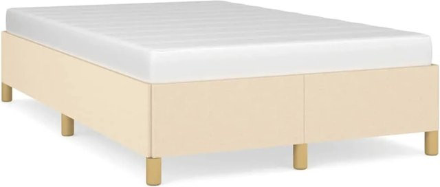 vidaXL Bettgestell gepolstert in Beige, B/T/H: 120 x 200 x 35 cm - Bild 1