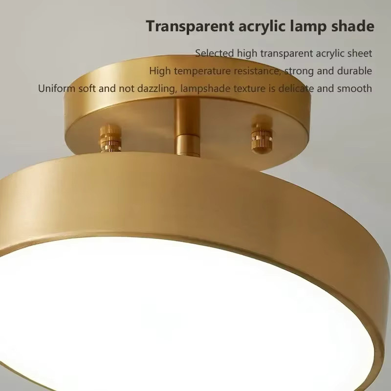 Moderne LED-Deckenleuchte von CETANT in Kupfer, verstellbarer Winkel für Wohnzimmer, Schlafzimmer, Arbeitszimmer und Flur - Bild 4