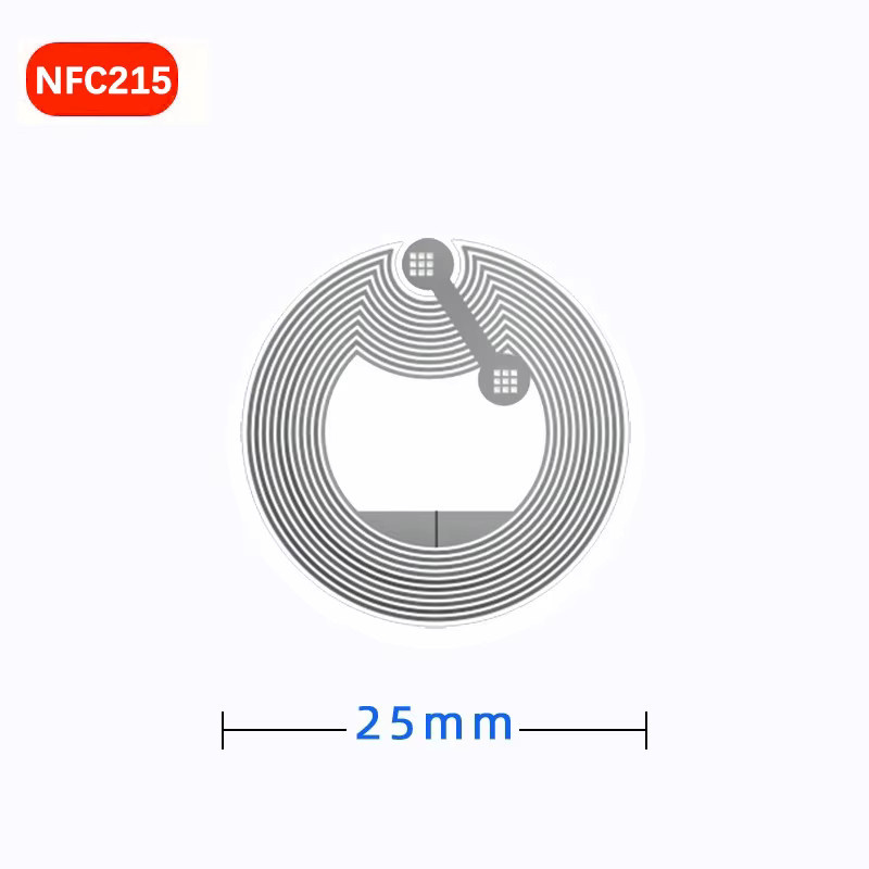 Selbstklebende NFC-Etiketten NFC 215, 13,56 MHz, ISO14443A, universell einsetzbare transparente Aufkleber, Weiß - Bild 2