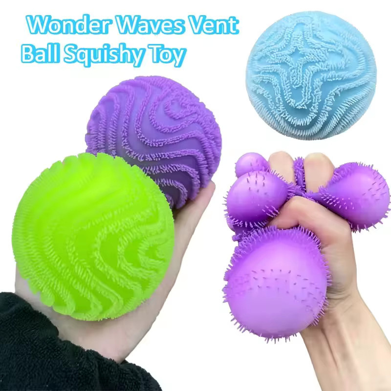 Schylling Nee Doh Fuzz Ball, Weicher Quetschball, Sensorisches Fidget-Spielzeug - Bild 5
