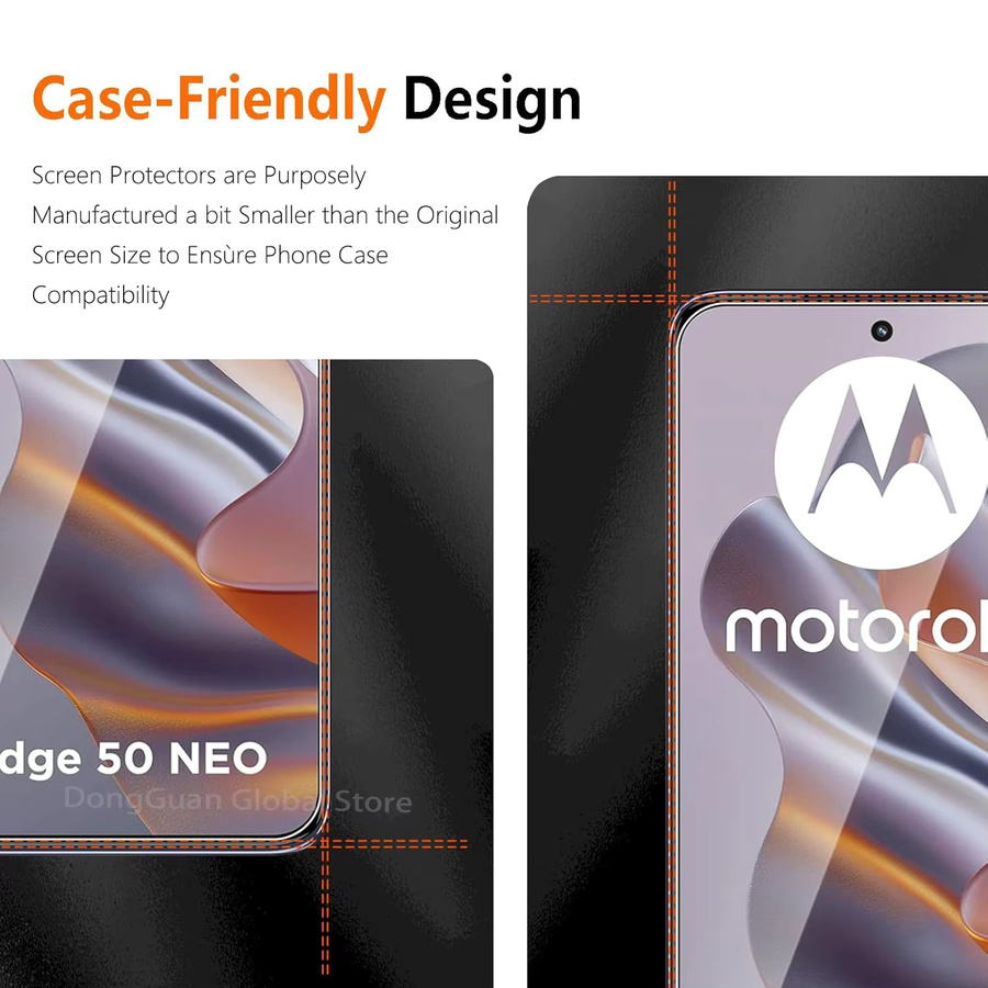 Motorola Moto Edge 50 Neo Displayschutzfolie aus gehärtetem Glas, transparent, 2/3/4 Stück - Bild 4