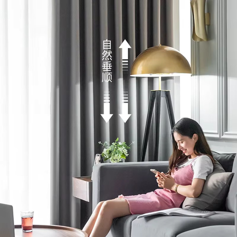 Fonflora Verdunkelungsvorhänge für Wohnzimmer und Schlafzimmer, winddicht und schalldämmend, thermische Wintervorhänge aus Stoff, Farben: Grün und Grau - Bild 3