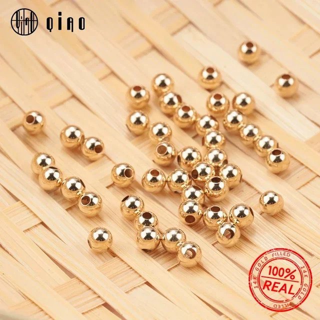 SMI Fine Schmuckperlen, 14K vergoldet, rund, glatt, 2-4 mm, Unisex - Bild 1