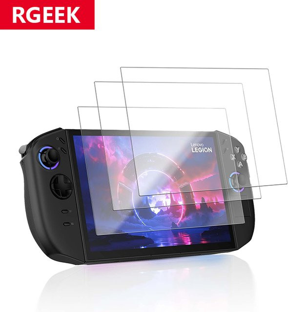 RGeek 3er-Pack Displayschutzfolie aus gehärtetem Glas für Lenovo Legion Go, transparent, 9H-Härte und HD-Klarheit - Bild 1