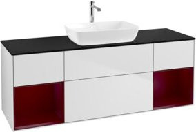 V&B Waschtischunterschrank Finion in Weiß lackiert, Breite: 160 cm, Tiefe: 50,1 cm, Höhe: 50,1 cm - Bild 1