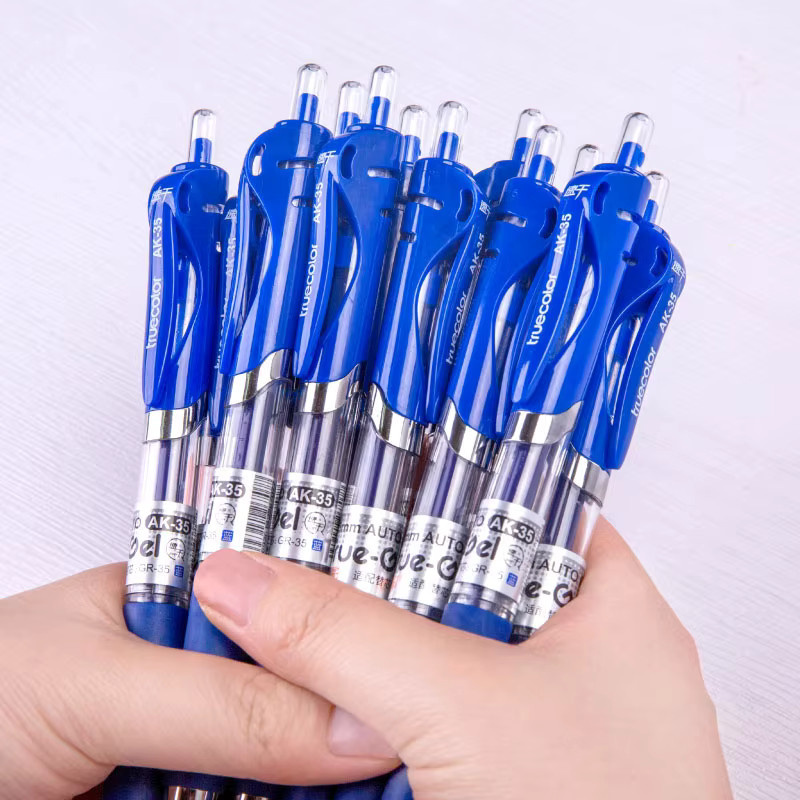 Truecolor Schnelltrocknender Druckknopf-Neutralstift mit 0,5 mm Spitze in Blau - Bild 5