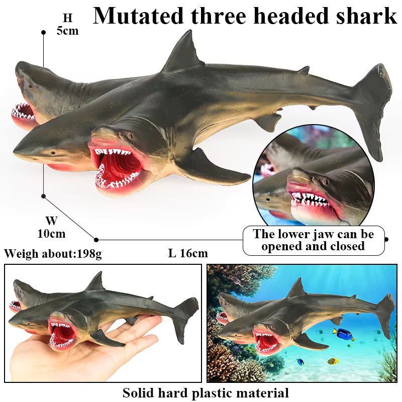 Oenux Savage Marine Sea Overlord, 3-köpfiger Hai Megalodon, Actionfigur - Bild 2
