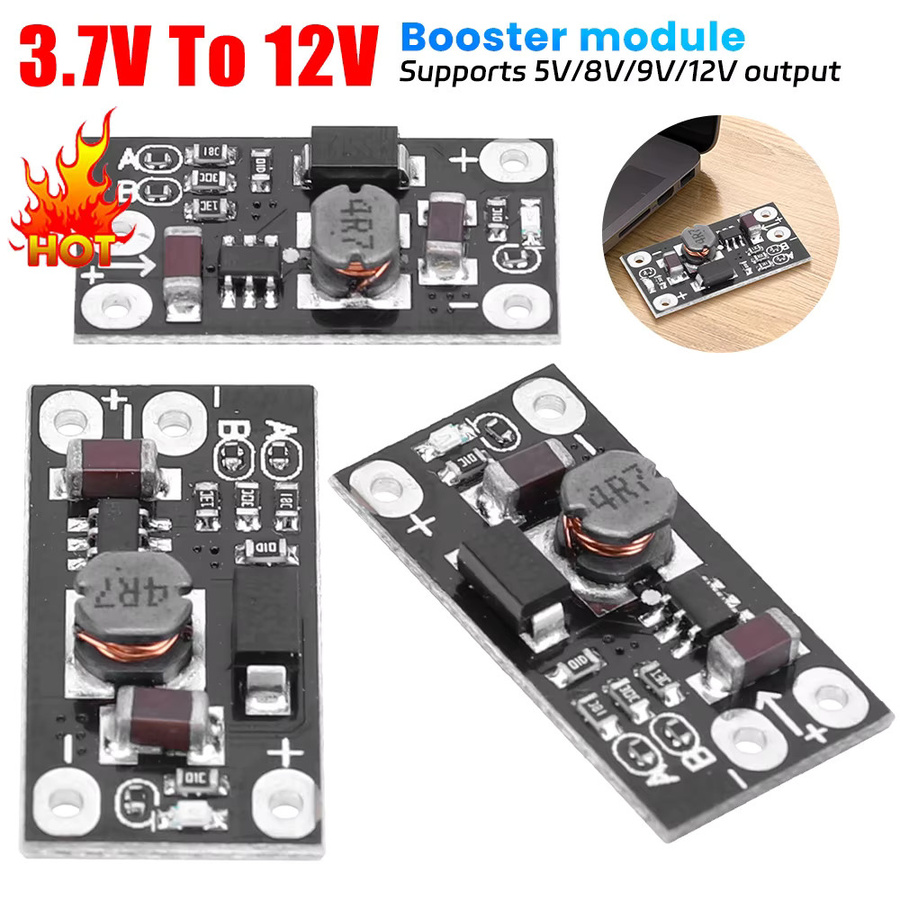 DC-DC Boost Step Up Converter Spannung Regler Modul für Lithium Batterien, Schwarz - Bild 2