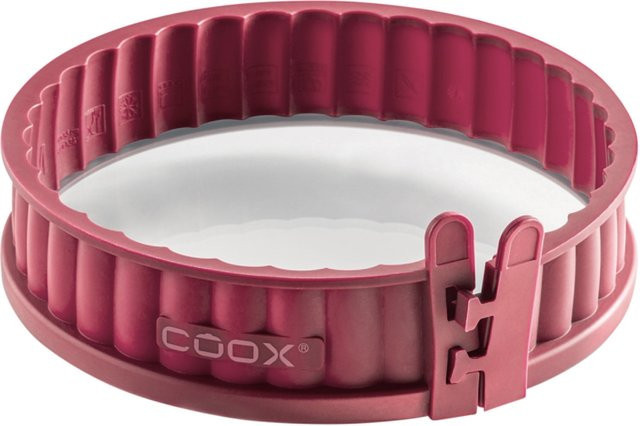 COOX Quicheform mit Glasboden und Silikon, Dunkelrot, Durchmesser: 18,0 cm - Bild 1