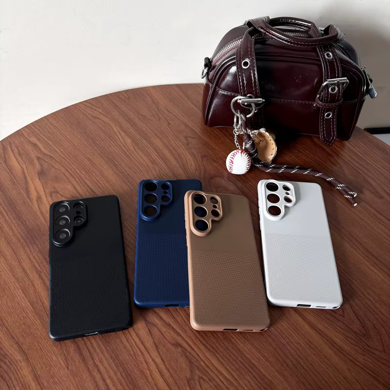 Silikon-Handyhülle mit Business-Textur und Polka Dot Muster für Samsung Galaxy A14 A54 A03 Core A03S A02S A13 A23 A12 A32 A22 4G in Blau - Bild 5
