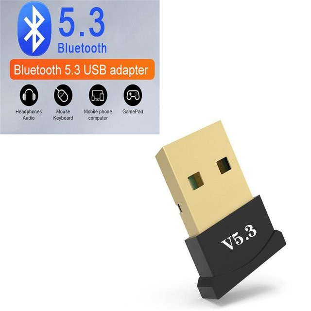 Meiteai-All USB Bluetooth 5.3 Adapter als Sender und Empfänger in Schwarz für Computer, PC und Laptop - Bild 1