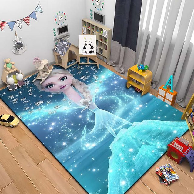 Useful Home Kinderteppich Schneekönigin Frozen Elsa Motiv in Blau, B: 120 cm, T: 80 cm - Bild 1