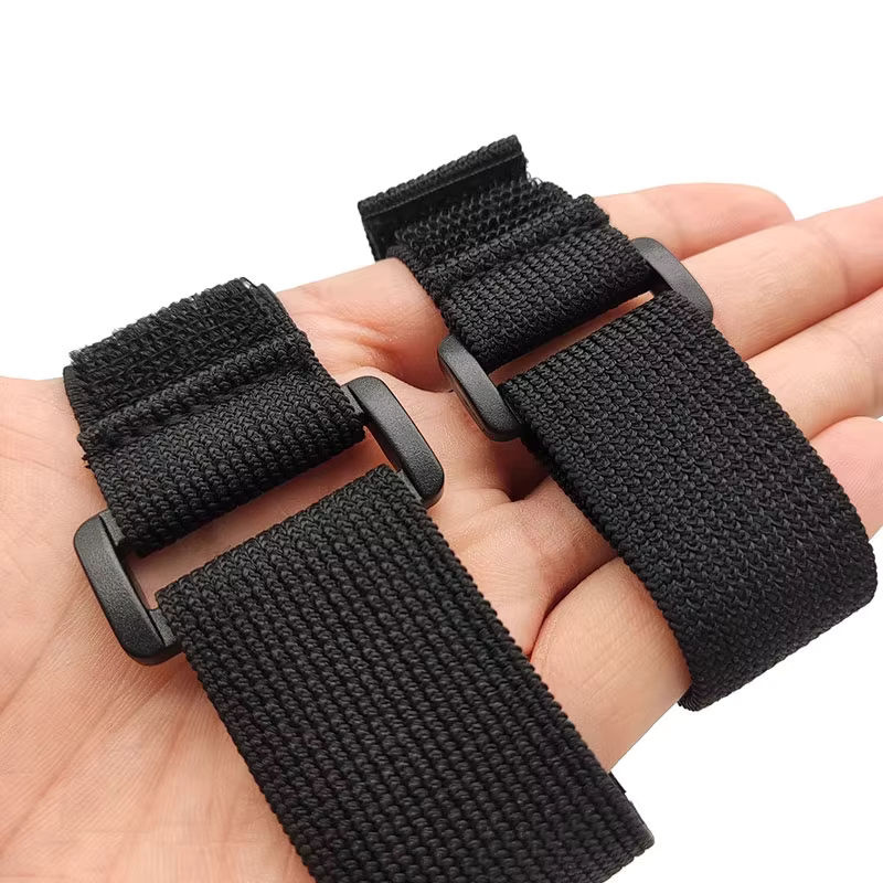 5 Stück elastische Kabelbinder mit Klettverschluss aus Nylon in Schwarz mit umgekehrter Schnalle und Stretch-Verschluss als Kabelwickel-Organizer - Bild 5