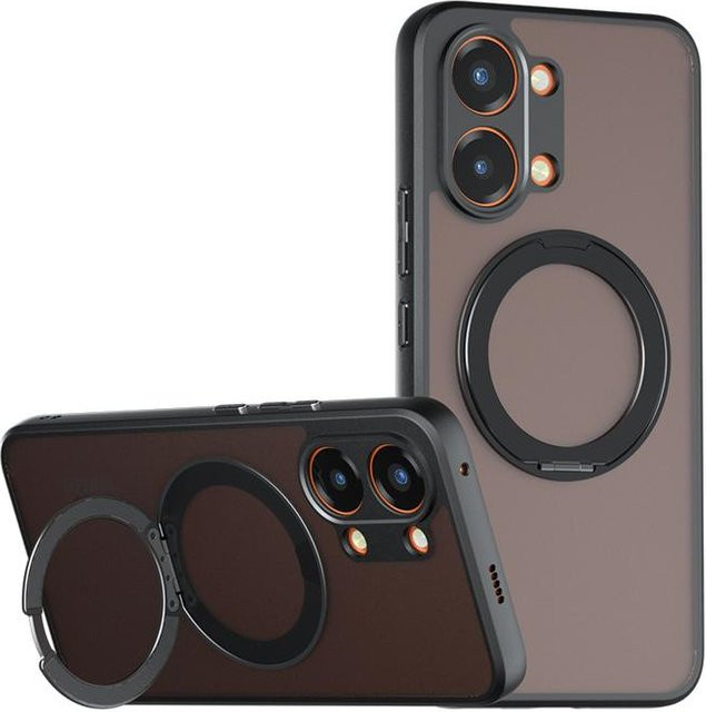 Stoßfeste magnetische Schutzhülle für POCO X8 Pro und POCO X8 Pro Max in Transparent und Braun mit mattem Gefühl und Ring-Funktion - Bild 1
