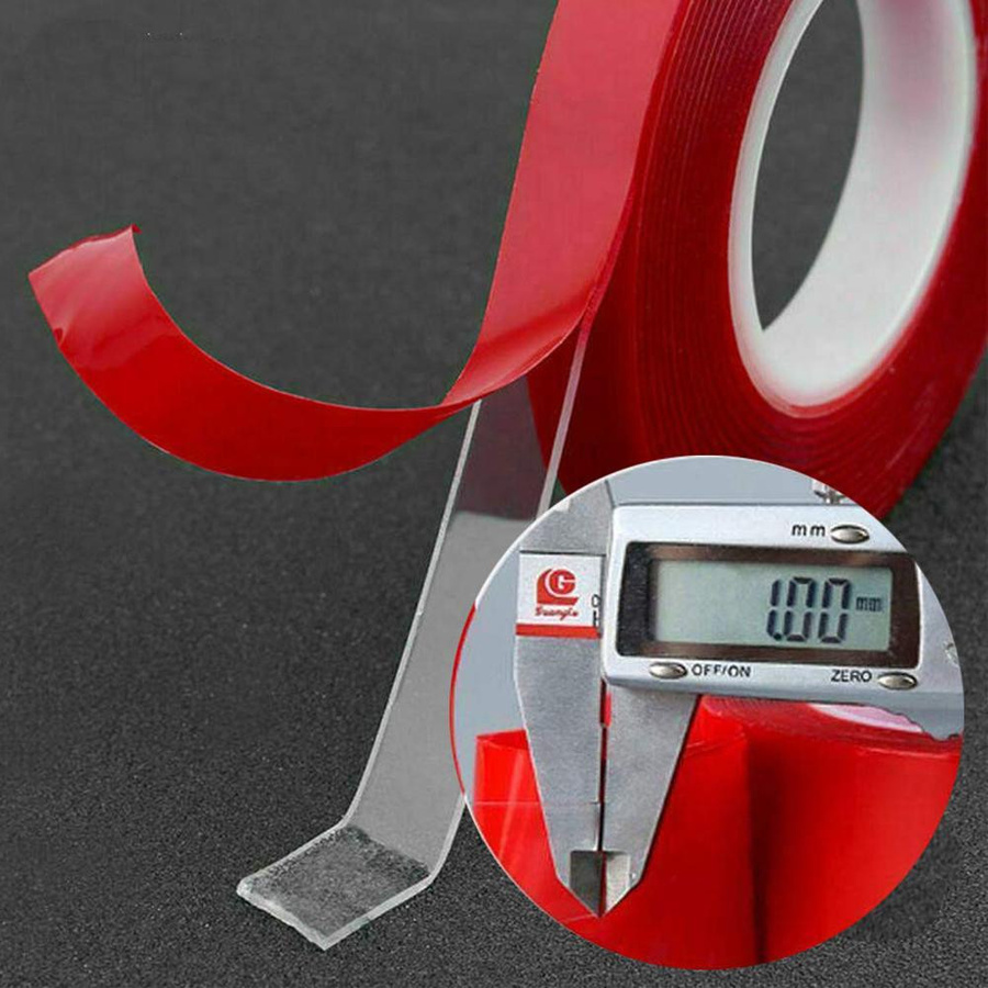 Yiran Furniture doppelseitiges Acryl-Klebeband transparent, wasserdicht und rückstandslos entfernbar, Breite: 9 mm, Länge: 10 m - Bild 6