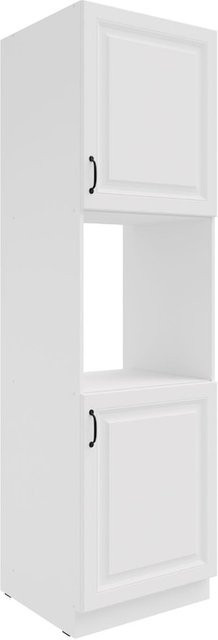 Küchen Backofen Hochschrank Stilo Weiss mit zwei Türen und Einlegeböden Breite: 60 cm - Bild 1