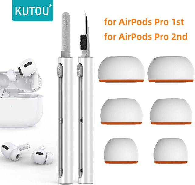 KUTOU Memory Foam Ohrstöpsel für AirPods Pro 1. und 2. Generation in Weiß - Bild 1