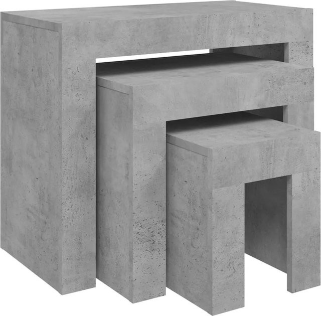vidaXL Satztische 3-teilig Modell 4 aus Holzwerkstoff in Betongrau - Bild 1