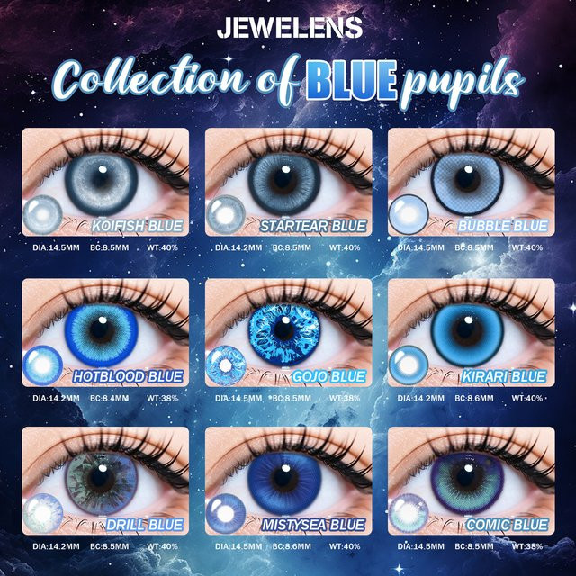 JeweLens farbige Kontaktlinsen blau - Bild 1