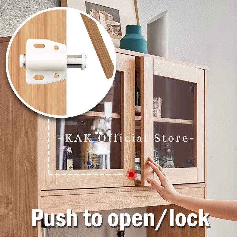 KAK 4 Stück magnetische Push-to-Open-Schrankschnäpper in Weiß für Küchenschränke und Schubladen - Bild 2