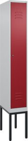 C+P Spind Classic PLUS Garderobenschrank mit 1 Abteil und Trennwand, Gestell mit Zylinderschloss und 4 Garderobenhaken, H x B x T: 212 x 30 x 50 cm - Bild 1