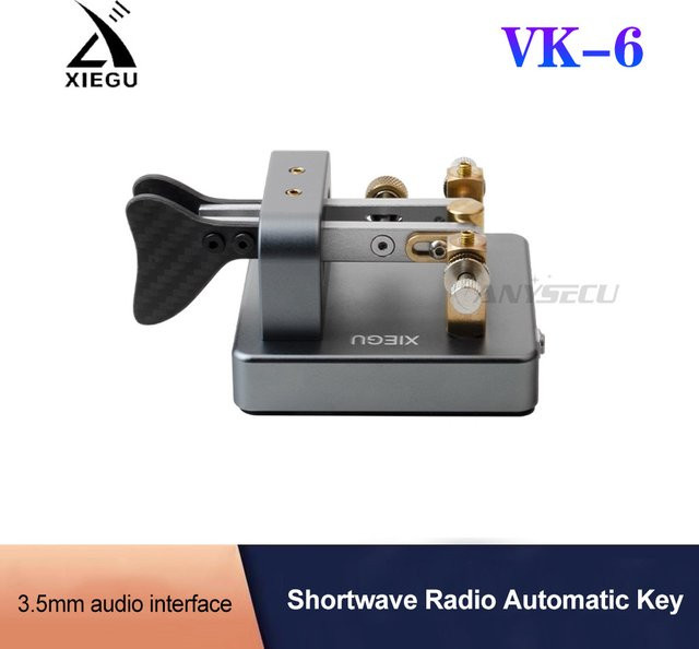 XIEGU VK-6 Mini-Kurzwellenradio aus Aluminiumlegierung in Grau mit automatischem CW-Elektroschlüssel und 3,5-mm-Schnittstelle - Bild 1