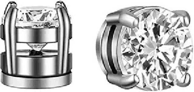 Ohrclip-Set Edelstahl, Kreuz, Silber, Unisex - Bild 1