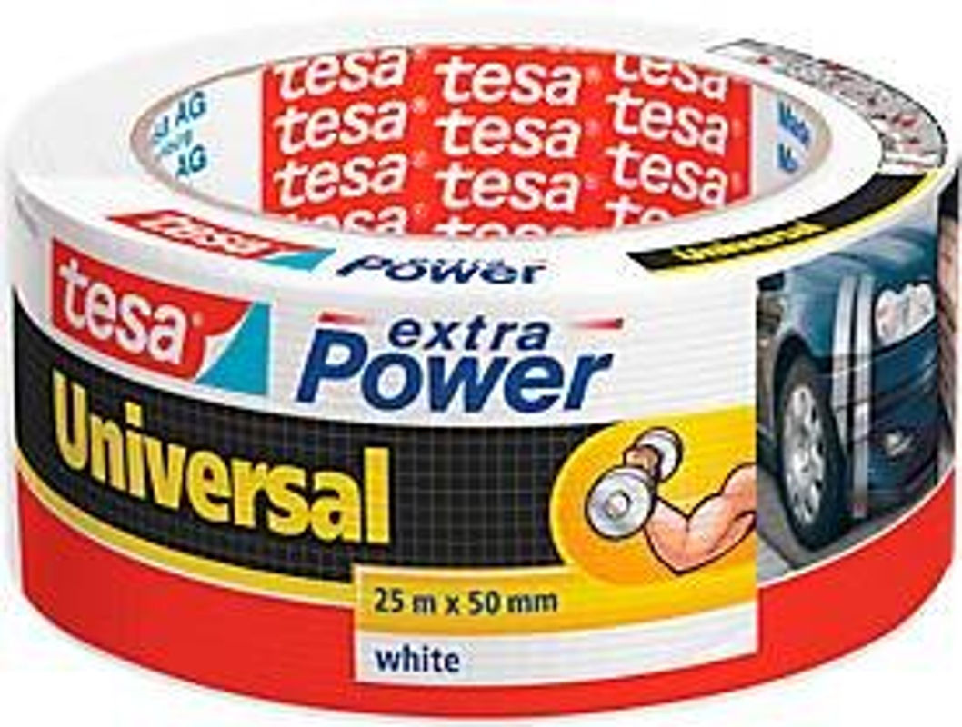 tesa Extra Power Universal Gewebeband, Weiß, Breite: 50 mm, Länge: 25 m - Bild 2