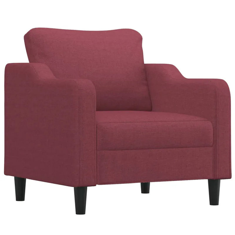 Modernes Vidaxl Sessel in Rot mit Stoffbezug und Metallgestell, Breite: 60 cm - Bild 4