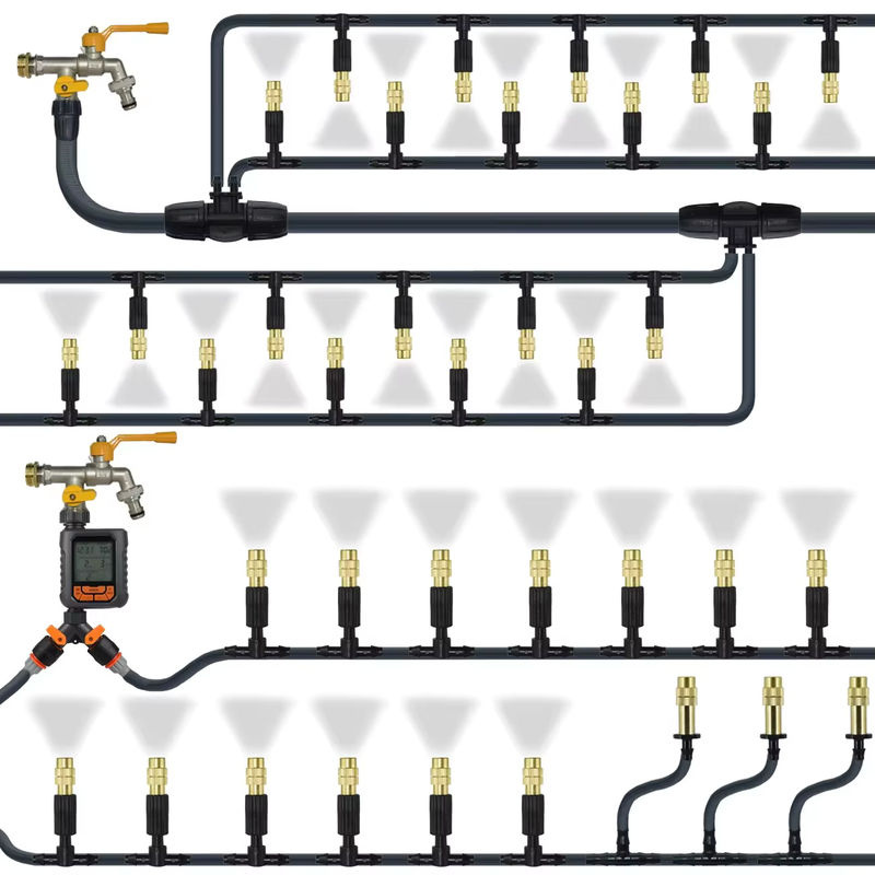 Kesla Messing Zerstäuber für Outdoor Nebel Kühlsystem und Garten Bewässerung mit 1/4 Zoll Anschluss und 4/7mm Schlauch - Bild 6