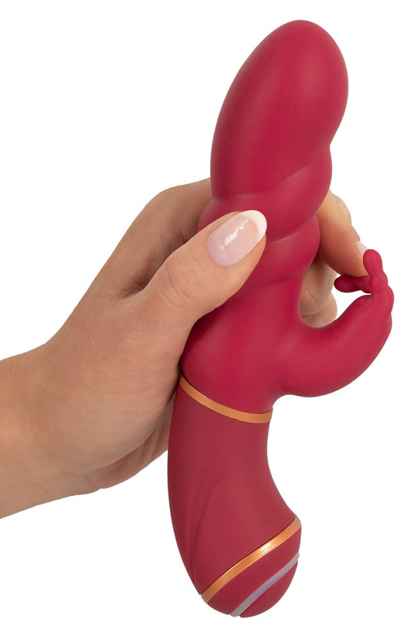 O Lovers Rabbitvibrator mit 2 Motoren in Blau oder Rot, Länge: 19 cm - Bild 3
