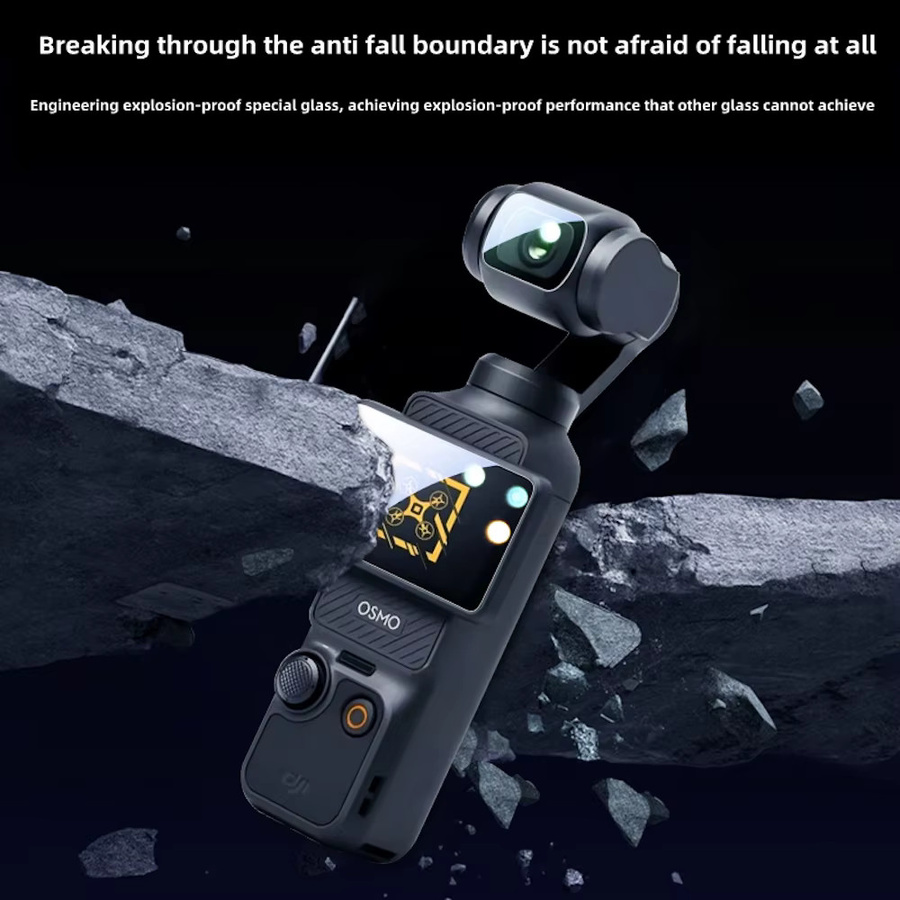 DJI OSMO Pocket 3 Panzerglas Set mit Displayschutzfolie und Objektivschutzglas in Transparent - Bild 4
