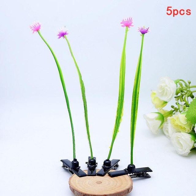 Haarspangen Bohnensprossen, 5er-Set, Blumen, Mädchen, Unisex - Bild 1