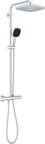 GROHE Duschsystem Vitalio Comfort 250 mit Thermostat und Handbrause, eckig, Chrom/Silber, H x B: 113,2 x 40,4 cm - Bild 1