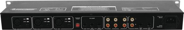 Omnitronic EM-260 Mikrofon-Mixer mit 6 Kanälen, B/H/T: 482 x 43 x 123 mm - Bild 2