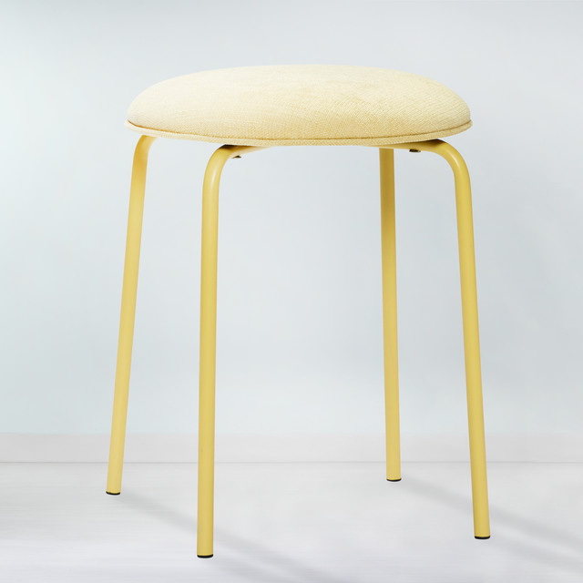 Hübsch Interior Hocker Stack Gelb aus Metall mit Polsterung - Bild 1