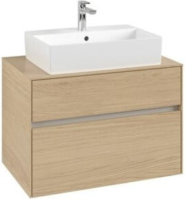 V&B Waschtischunterschrank Collaro in Nordic Oak, B/T/H: 80 x 54,8 x 50 cm, mit mittiger Waschtischöffnung - Bild 1