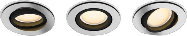 Philips Hue Milliskin Smart-Einbauspot White Ambiance aus Aluminium, 3er-Pack, Weiß - Bild 3