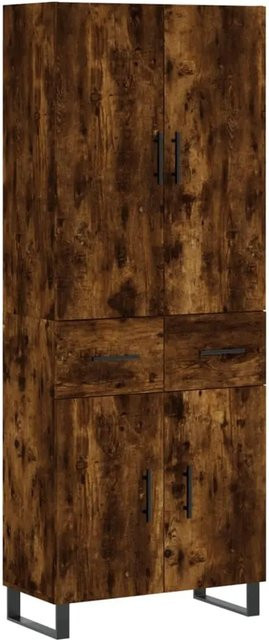 vidaXL Highboard Räuchereiche in Industrial Design, Farbe Braun, B/T/H: 69,5 x 34,0 x 180,0 cm - Bild 1