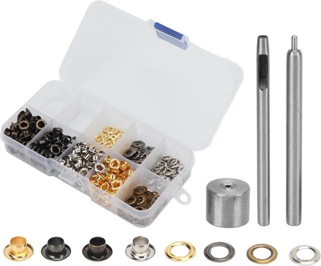 GoolRC Metall Ösen Set mit 240 Stück in 4 Farben, 4 mm Durchmesser für DIY-Projekte - Bild 1