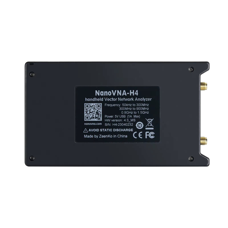 HamGeek NanoVNA-H4 Vektornetzwerkanalysator mit 4-Zoll-LCD-Display, 50KHz-1,5GHz, Schwarz - Bild 2