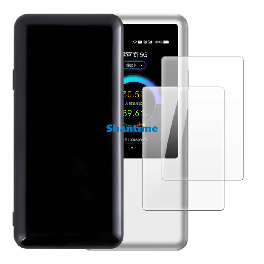 ZTE U60 Pro MU5250 Schutzset mit weicher Hülle und 2er-Pack Displayschutzfolien aus gehärtetem Glas in Transparent - Bild 2