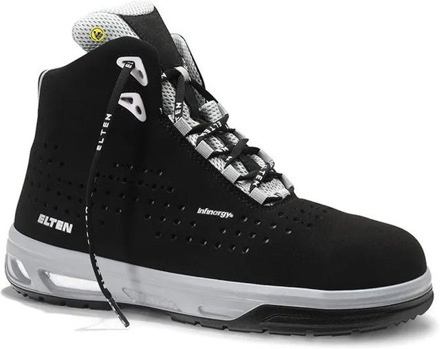 Elten Sicherheitsschnürstiefel Impulse XX10 Mid ESD S1 in Black Grey Größe 39 - Bild 1