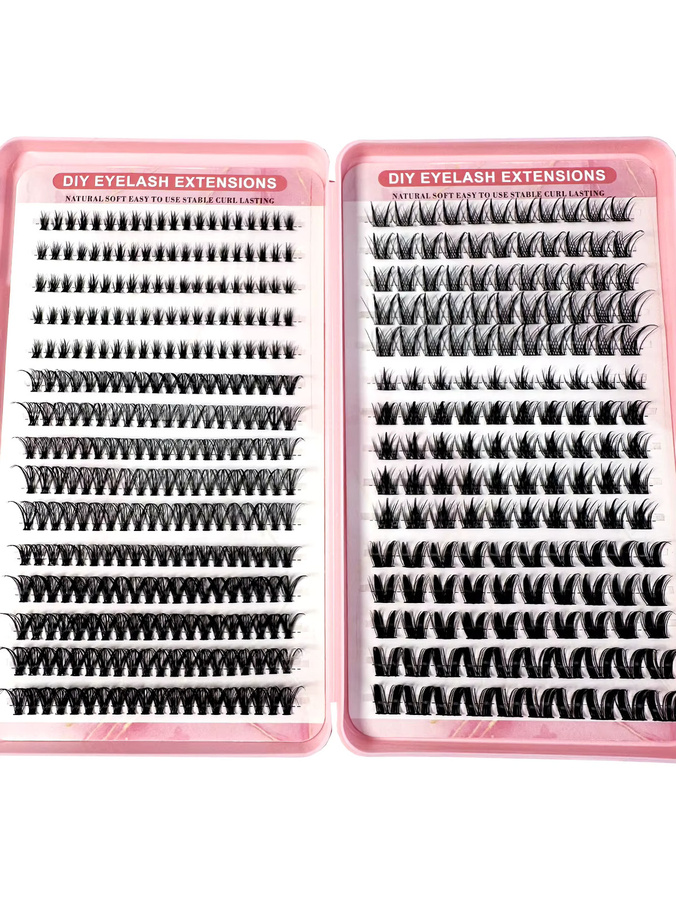 LYBCG Manga Spiky Einzelwimpern-Cluster, 10-16mm, D-Curl, Unisex - Bild 6
