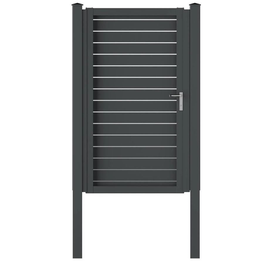 Vidual Gartentor Swing-pure aus Aluminium in Anthrazit, B: 180 cm, H: 100 cm, DIN L - Bild 2