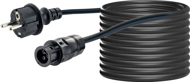 Schwaiger Anschlusskabel Betteri für Wechselrichter mit Haushaltsstecker Typ F, 20 m, schwarz - Bild 1