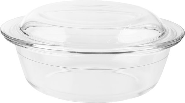 SILVERCREST Kasserolle mit Deckel aus Glas, rund, transparent - Bild 1