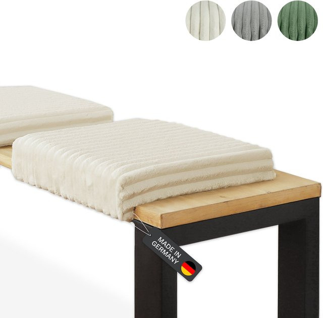 Lycce Klemmkissen Sitzkissen DELUXE mit 1 Leiste aus breitem Cordstoff in Beige - Bild 1